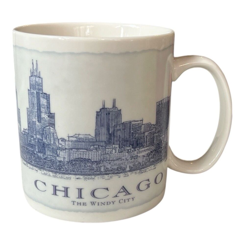 Starbucks Chicago The Windy City Mug Architect City Series Skyline 2006 18oz.